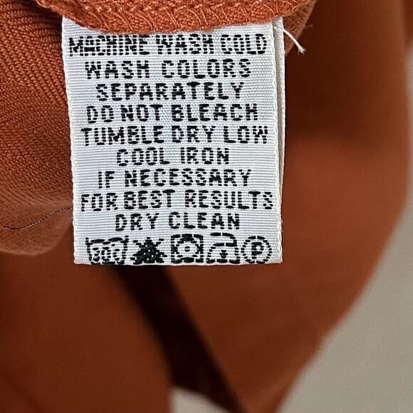 Tommy Bahama Silk Button Shirt Size XXL Orange Vacation Travel Beachy - Picture 8 of 8